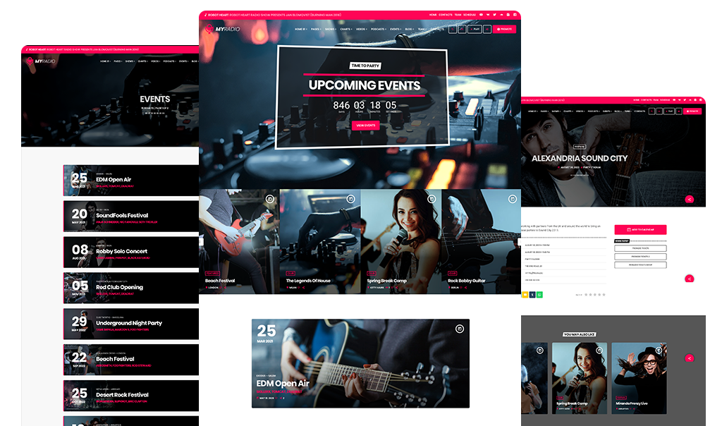 Events plugin radio station wordpress theme