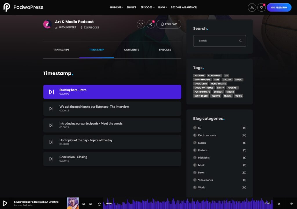 podcast show notest