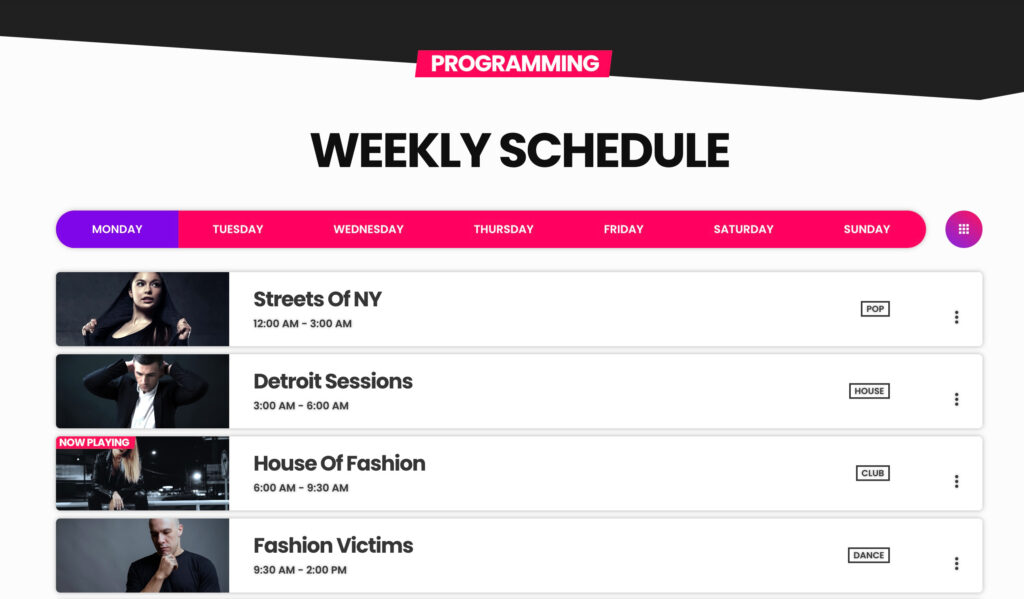 radio show schedule